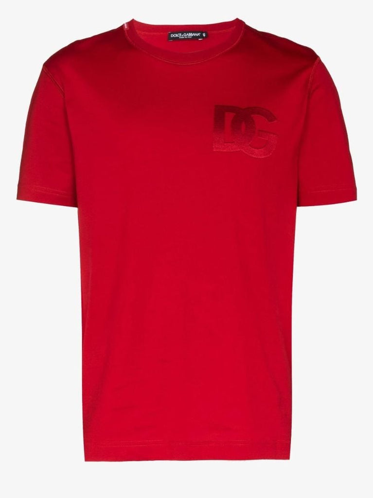 Red Embroidered Logo T-shirt