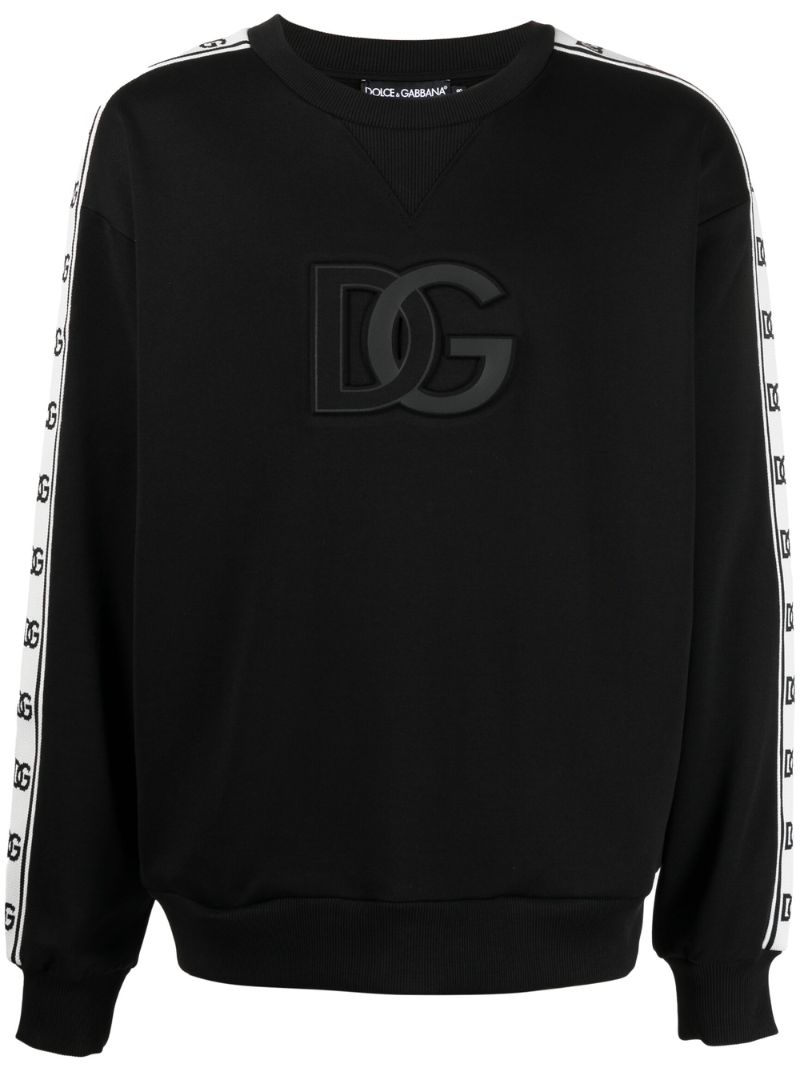 Black Logo Tape Cotton Sweatshirt