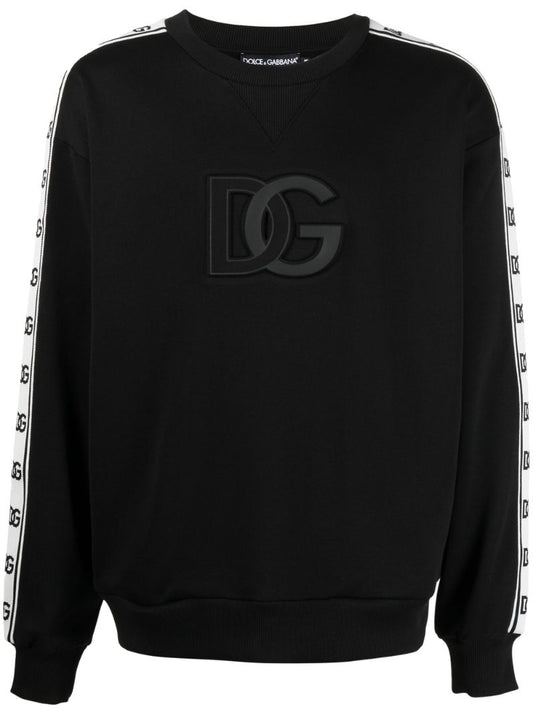 Black Logo Tape Cotton Sweatshirt