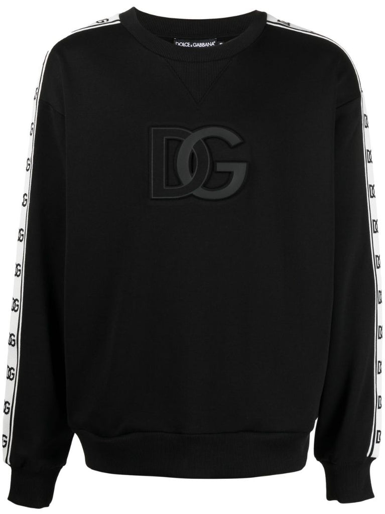 Black Logo Tape Cotton Sweatshirt