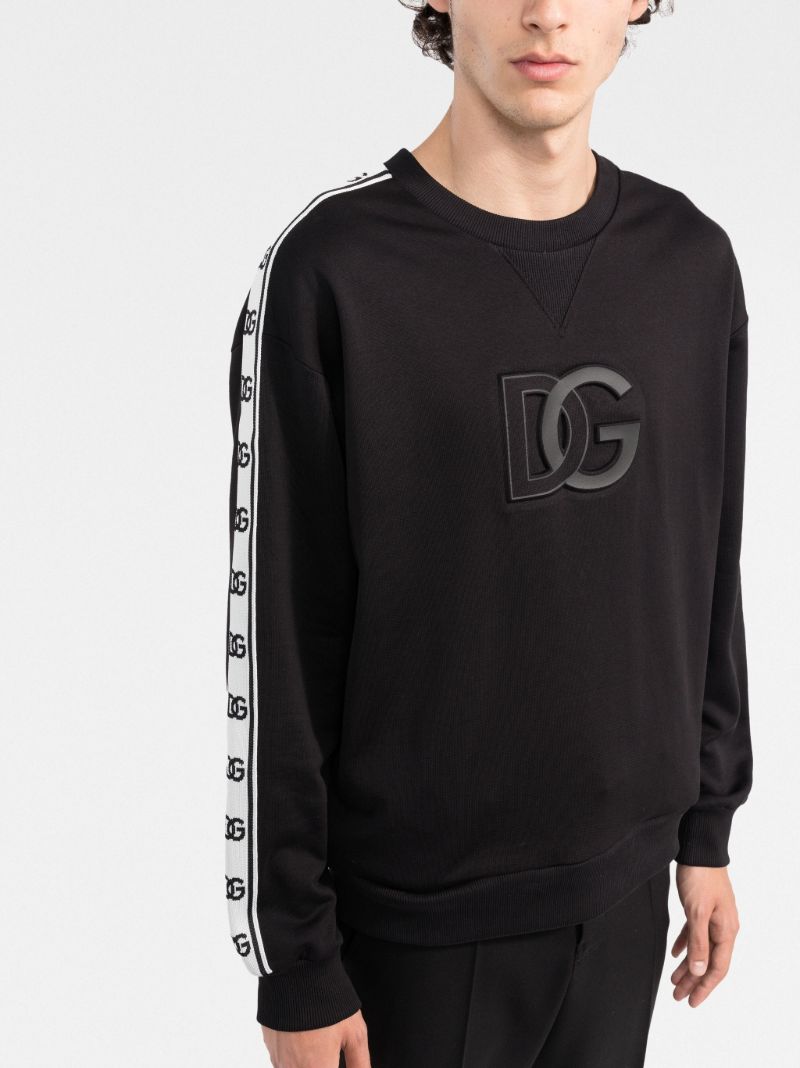 Black Logo Tape Cotton Sweatshirt