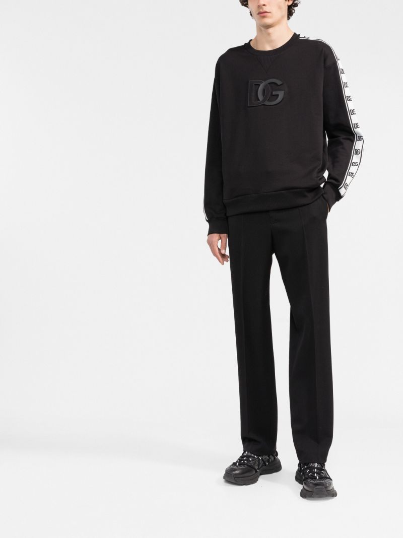 Black Logo Tape Cotton Sweatshirt