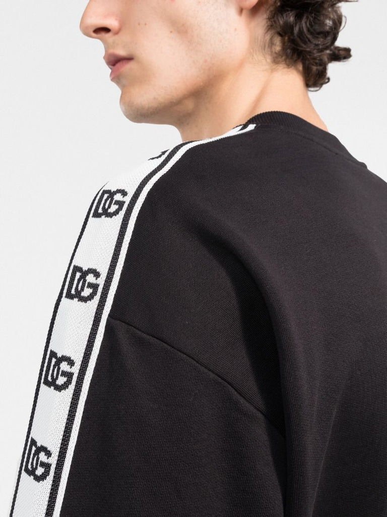 Black Logo Tape Cotton Sweatshirt