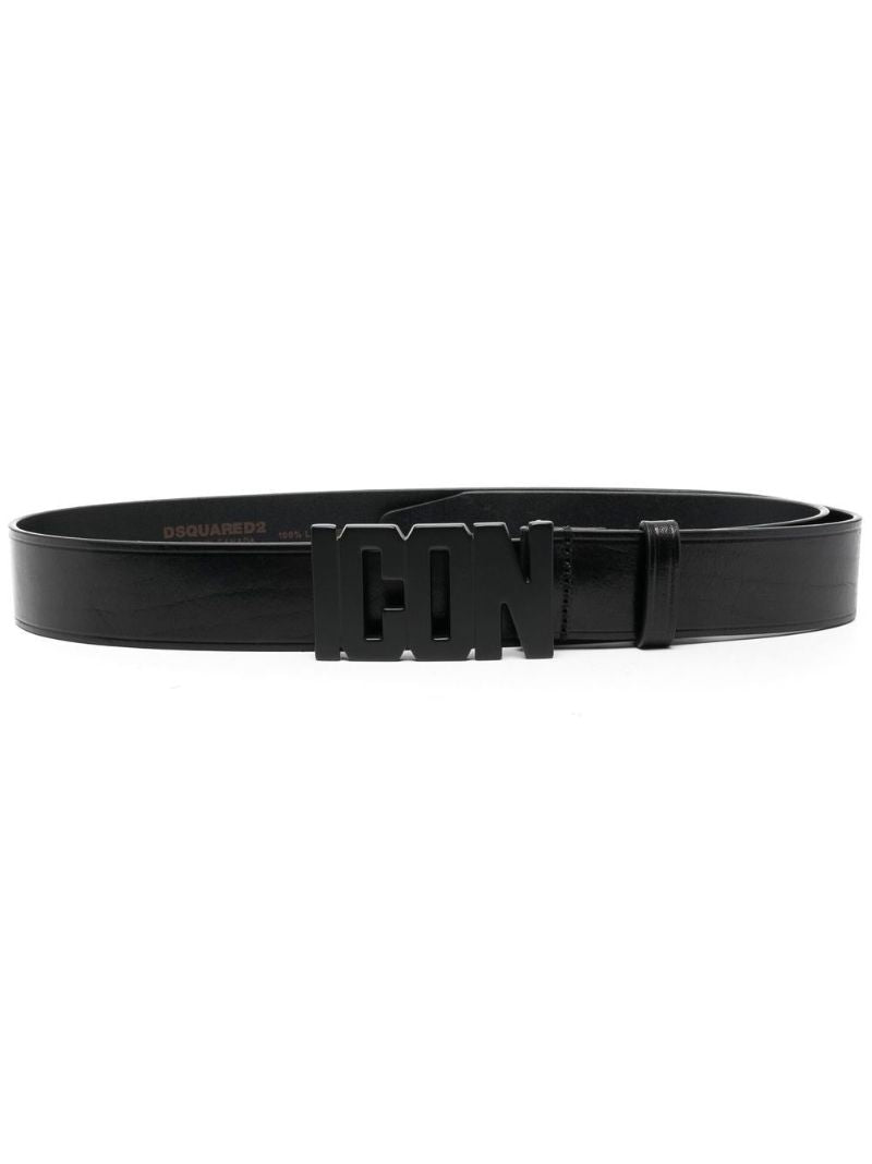 Black Icon Buckle Belt