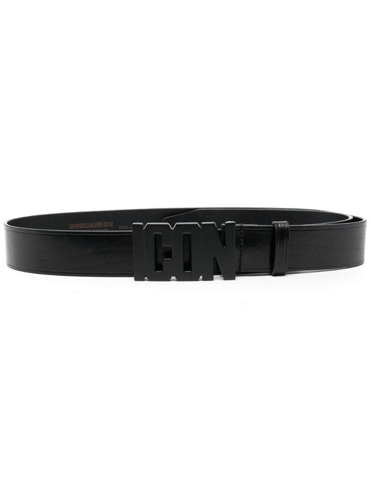 Black Icon Buckle Belt