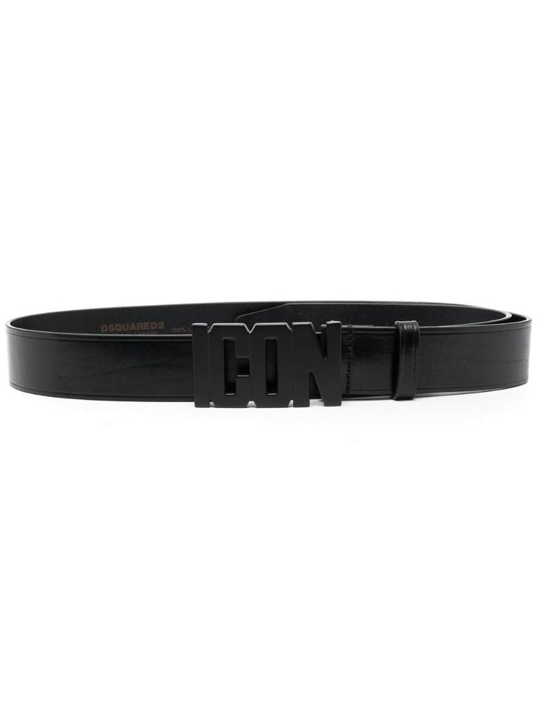 Black Icon Buckle Belt