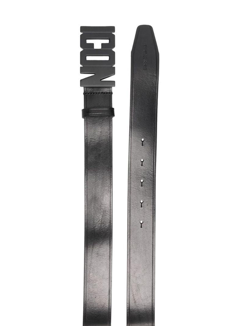 Black Icon Buckle Belt