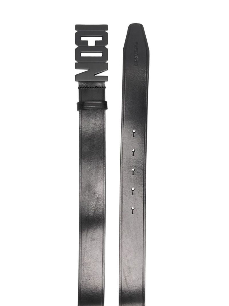 Black Icon Buckle Belt
