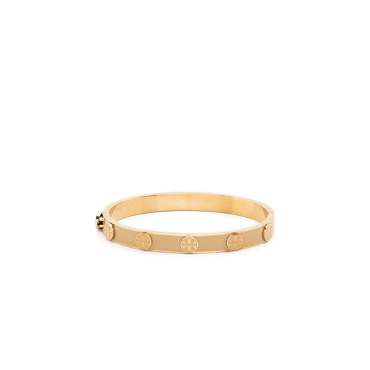 Gold-tone Miller Hinge Stud Bangle Bracelet