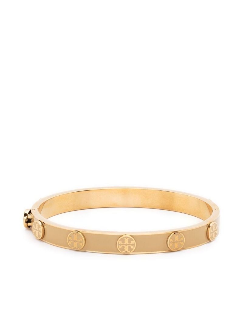Gold-tone Miller Hinge Stud Bangle Bracelet