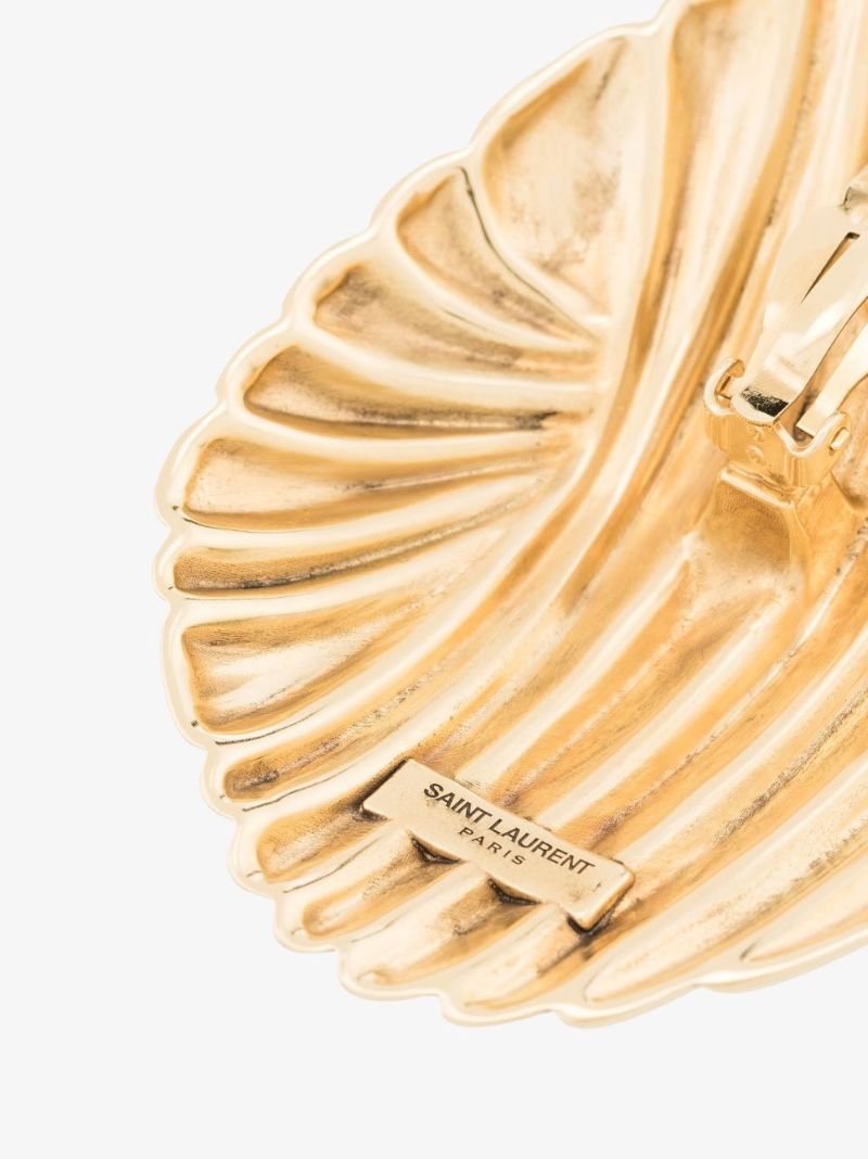 Gold Tone Oversized Groove Earrings