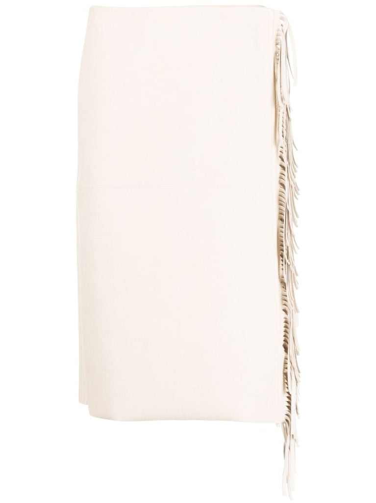 Neutral Alter Mat Fringed Skirt