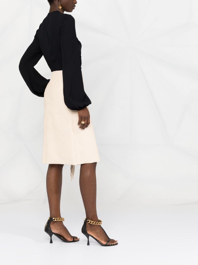 Neutral Alter Mat Fringed Skirt