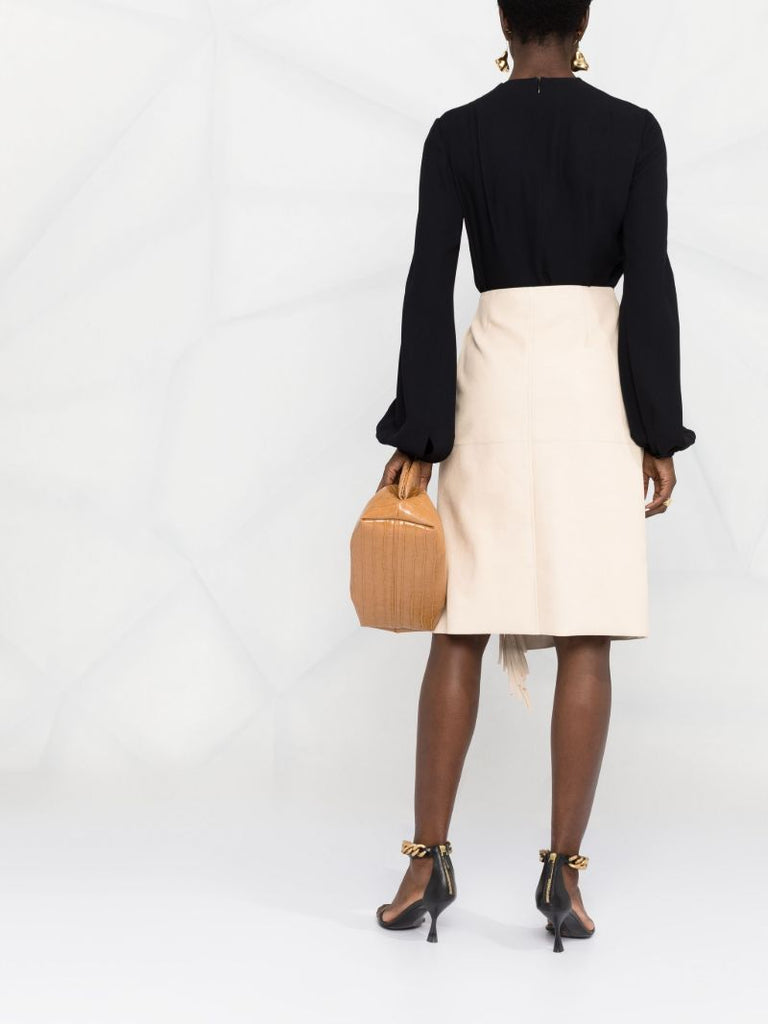 Neutral Alter Mat Fringed Skirt