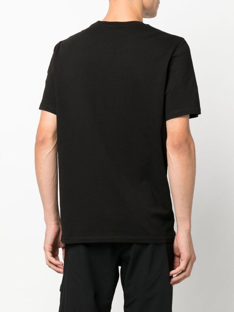 Black Logo AppliquÃ_x0083_Â© Cotton T-shirt