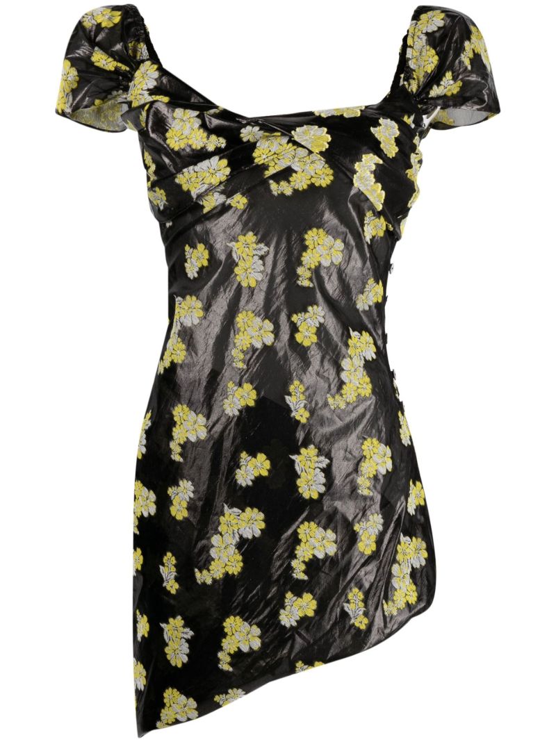 Black Floral Print Dress