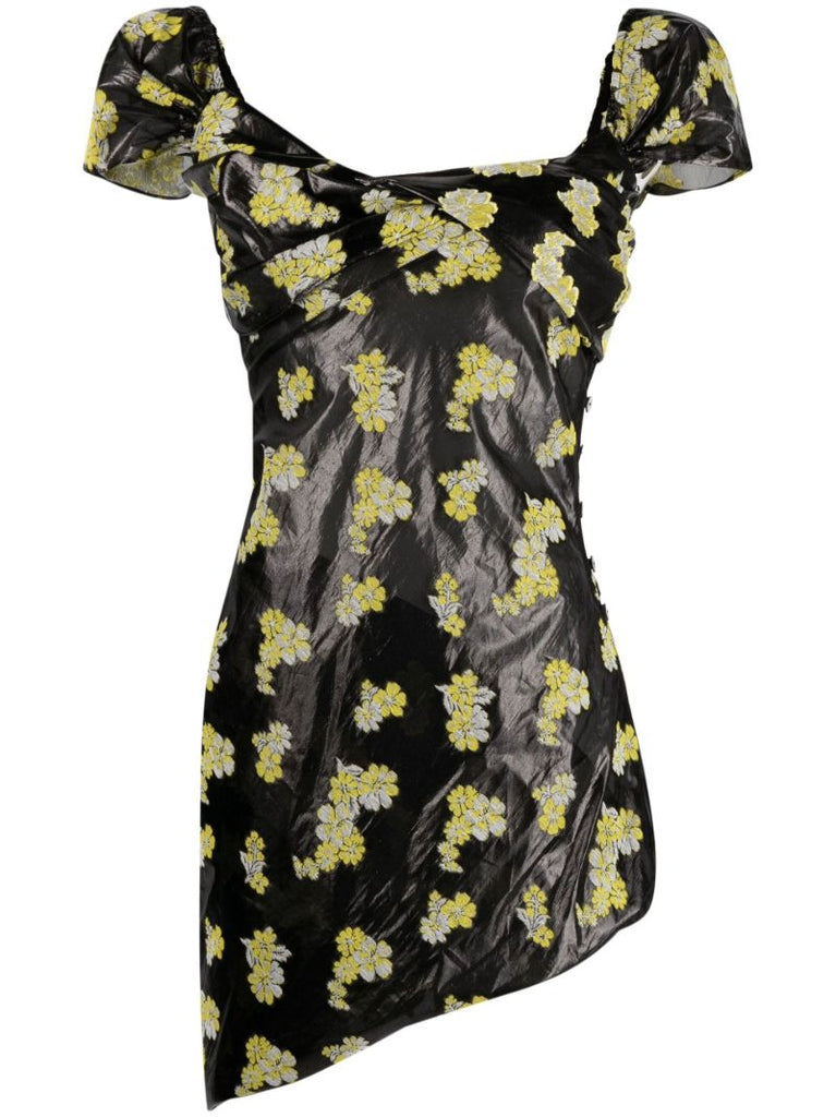 Black Floral Print Dress