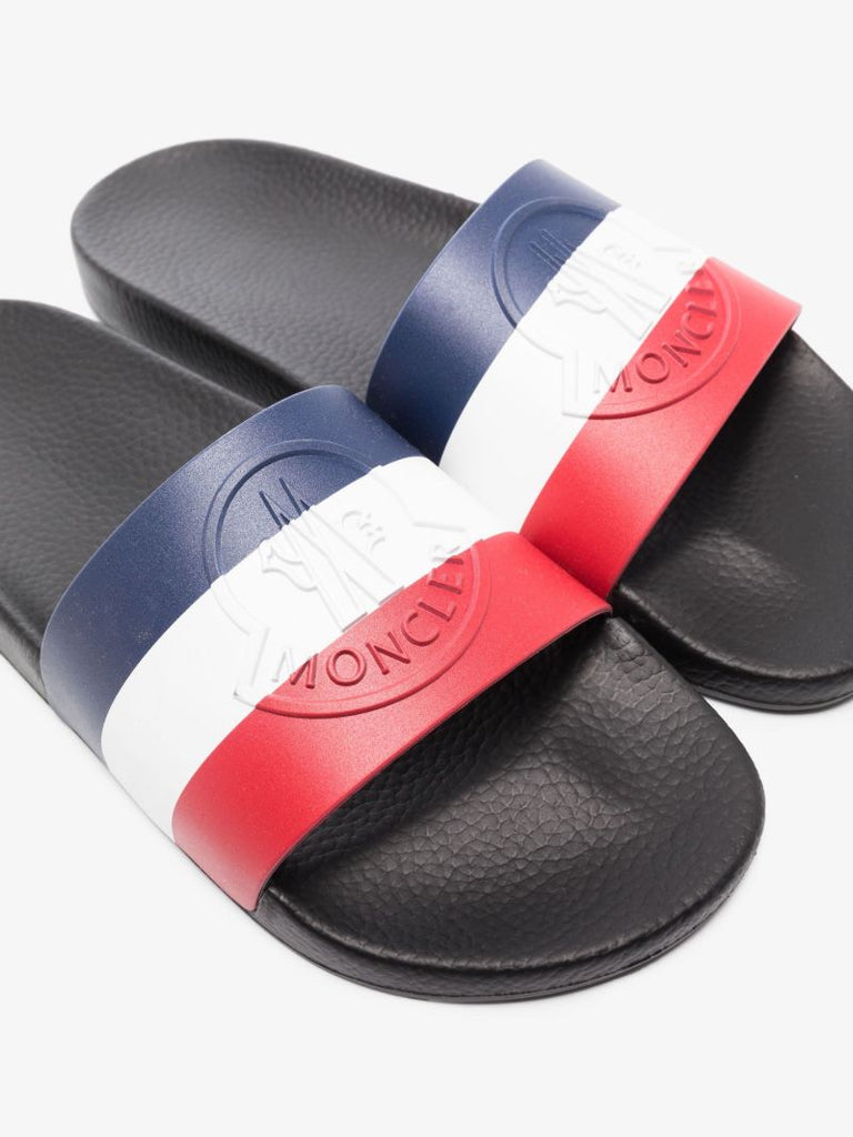 Black Basile Striped Slides