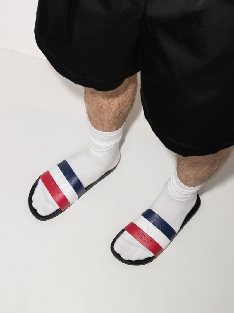 Black Basile Striped Slides