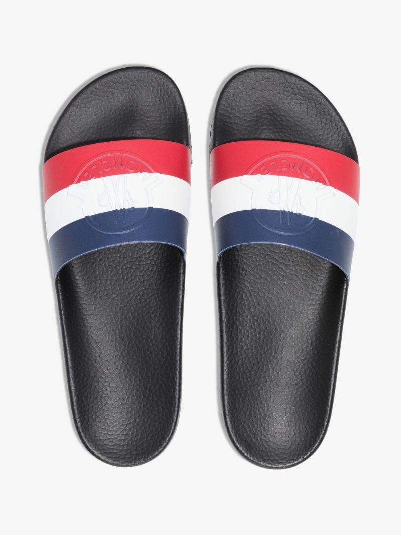 Black Basile Striped Slides