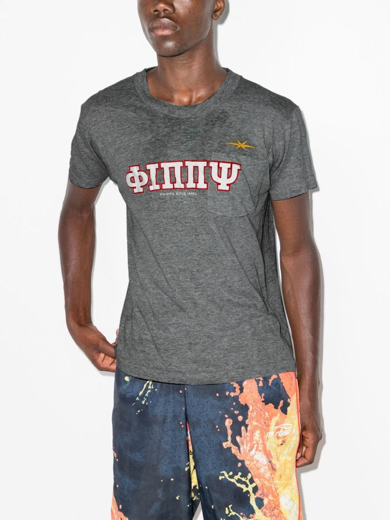 Grey Logo-print T-shirt
