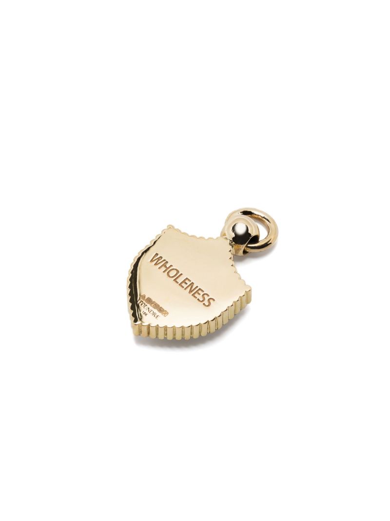18k Yellow Gold Snake Medallion Mini Pendant