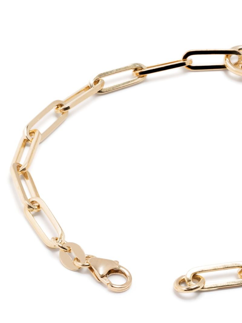 18k Yellow Gold Classic Fob Clip Chain Diamond Bracelet