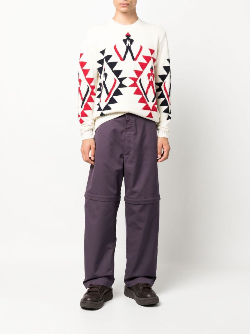 Neutral Skier Graphic Wool Sweater