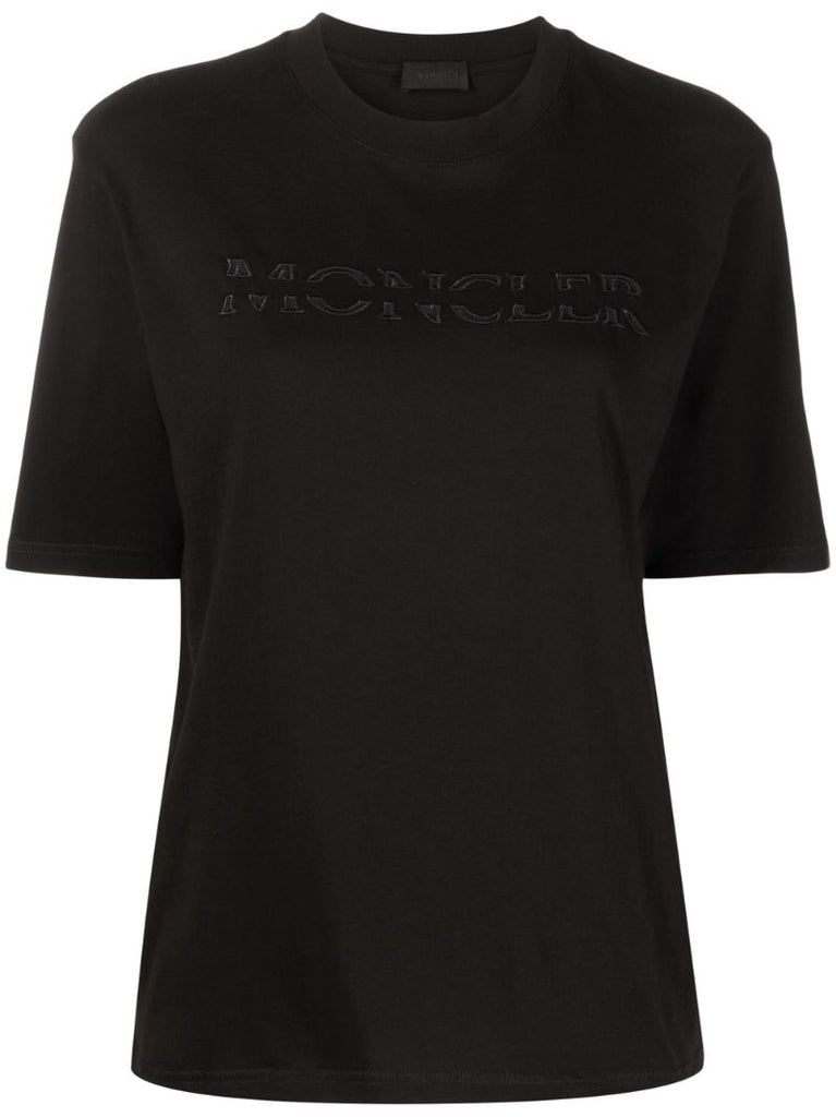 Black Logo Embroidered T-shirt