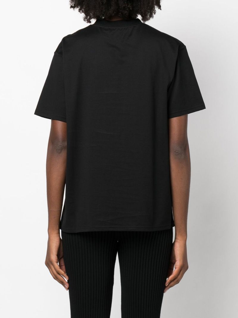 Black Thorn Print Cotton T-shirt