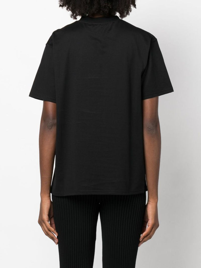 Black Thorn Print Cotton T-shirt