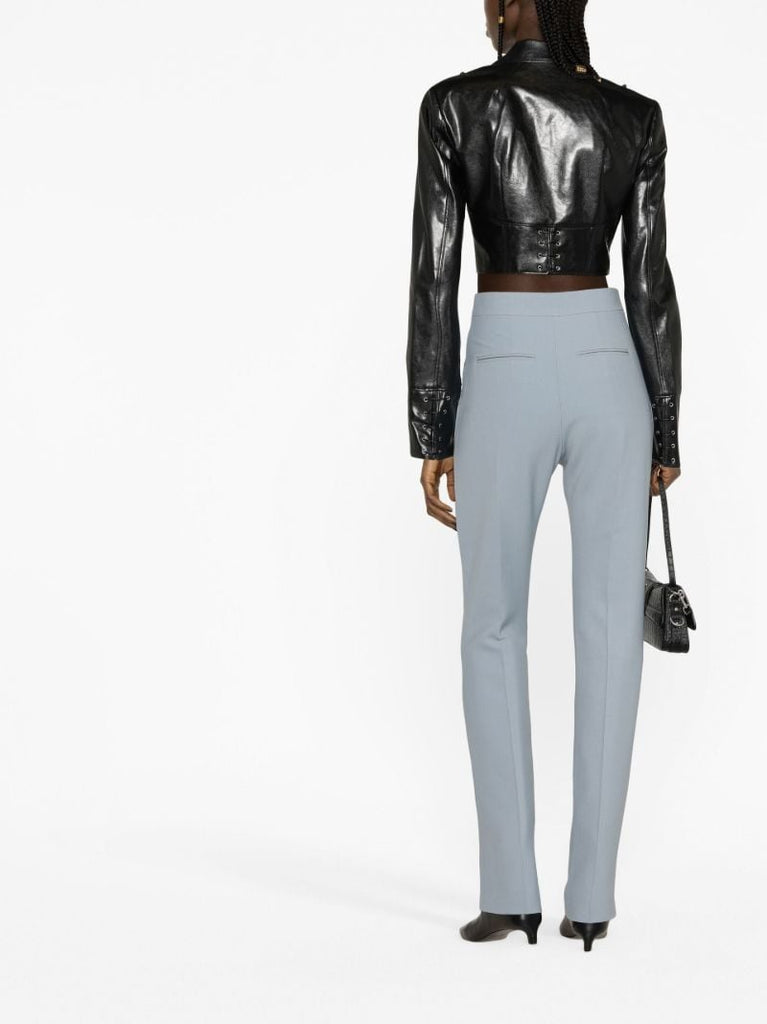 Grey High Waist Tailored Trousers