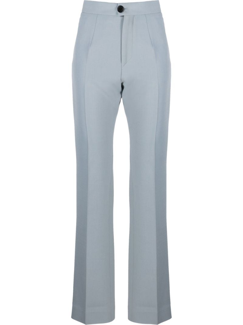 Grey High Waist Tailored Trousers
