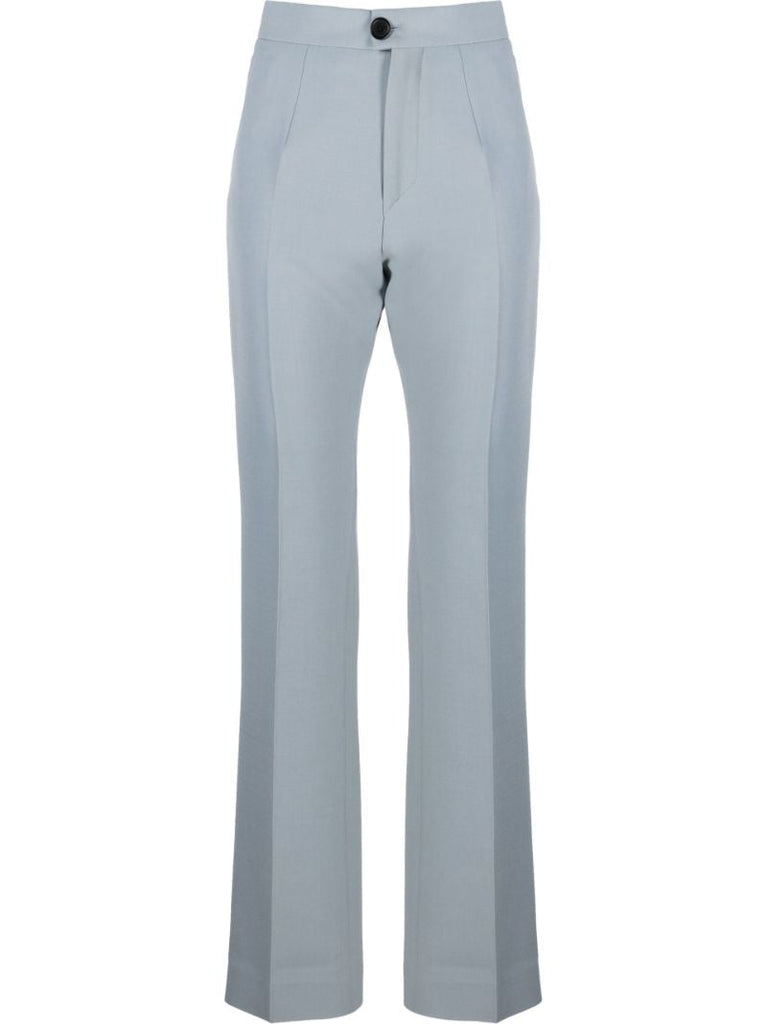 Grey High Waist Tailored Trousers