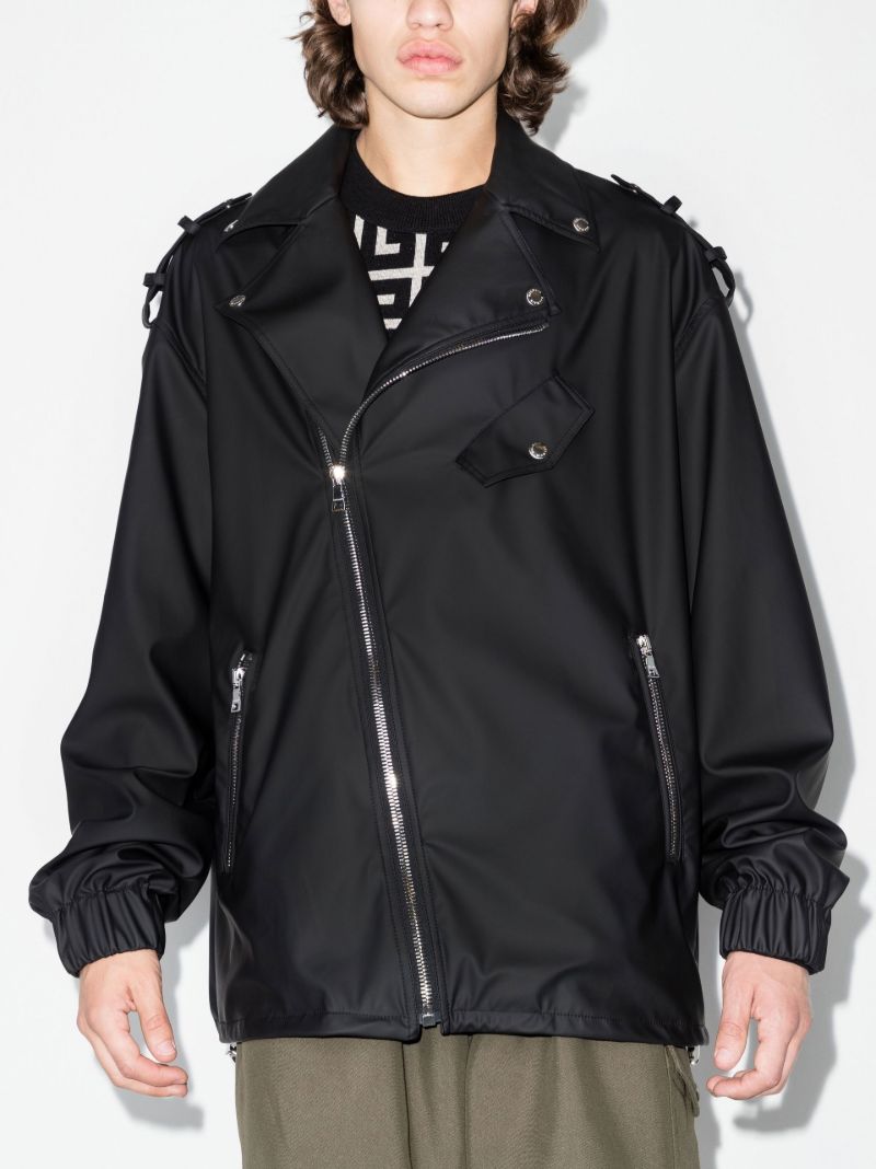 Black Faux Leather Biker Jacket