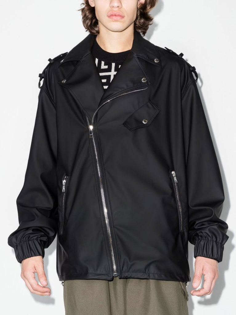 Black Faux Leather Biker Jacket