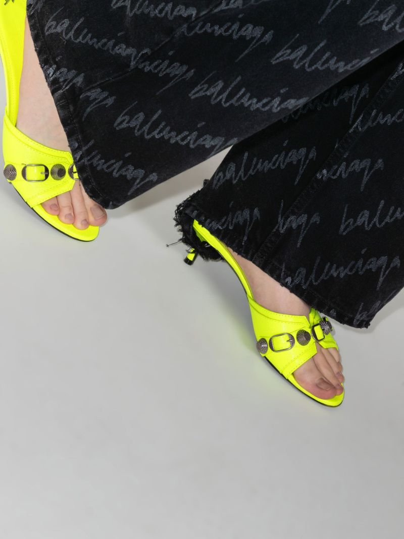 Yellow Cagole 50 Leather Sandals