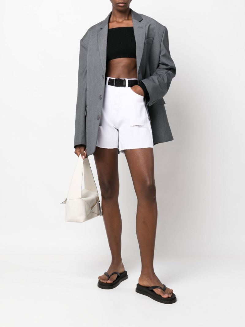White Arlet Denim Shorts