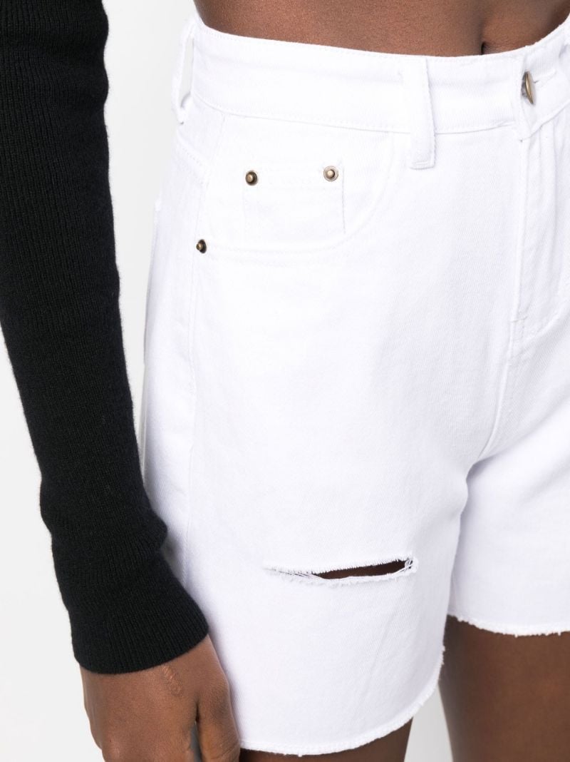 White Arlet Denim Shorts
