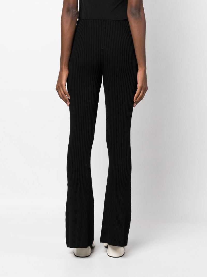 Black Ã¢â_x0082_¬Ë_x009c_70s Ribbed Knit Flared Trousers