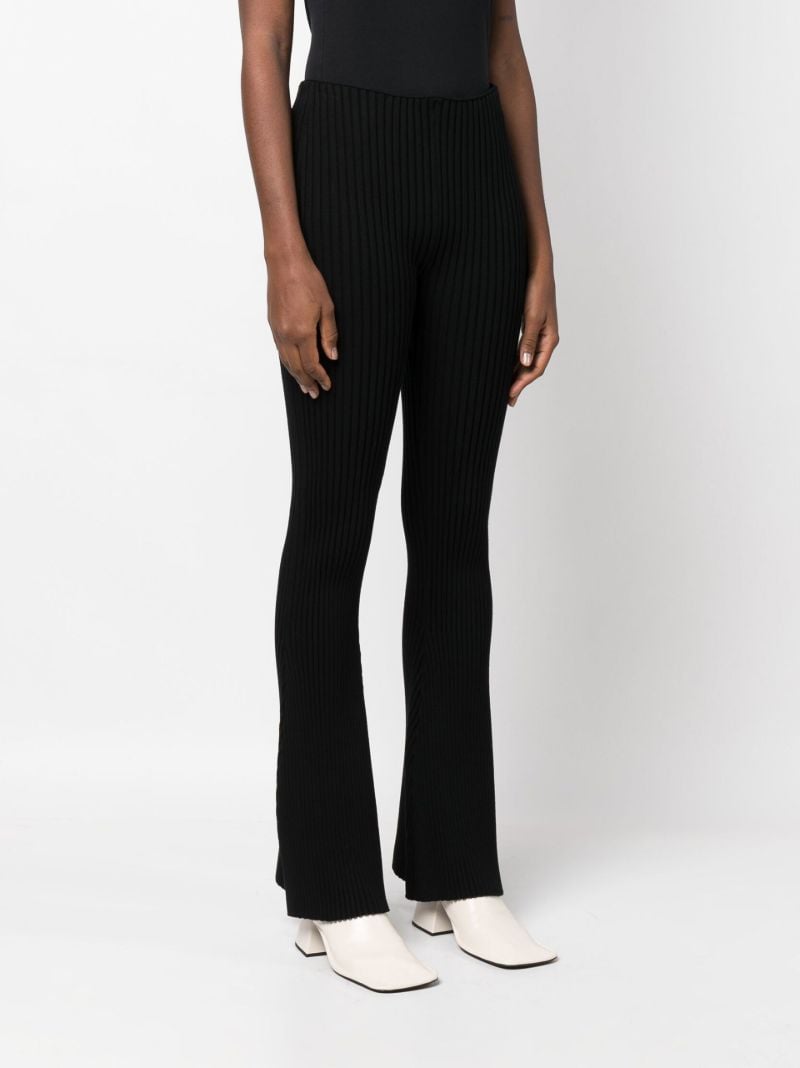 Black Ã¢â_x0082_¬Ë_x009c_70s Ribbed Knit Flared Trousers