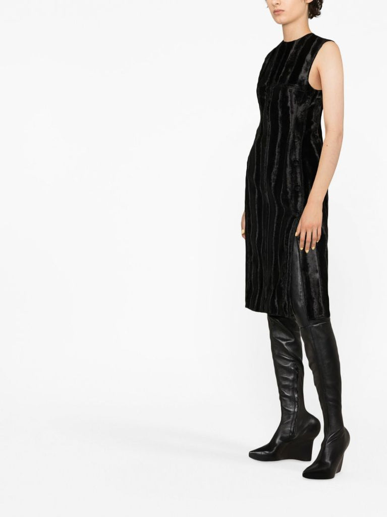 Black Velvet Midi Dress