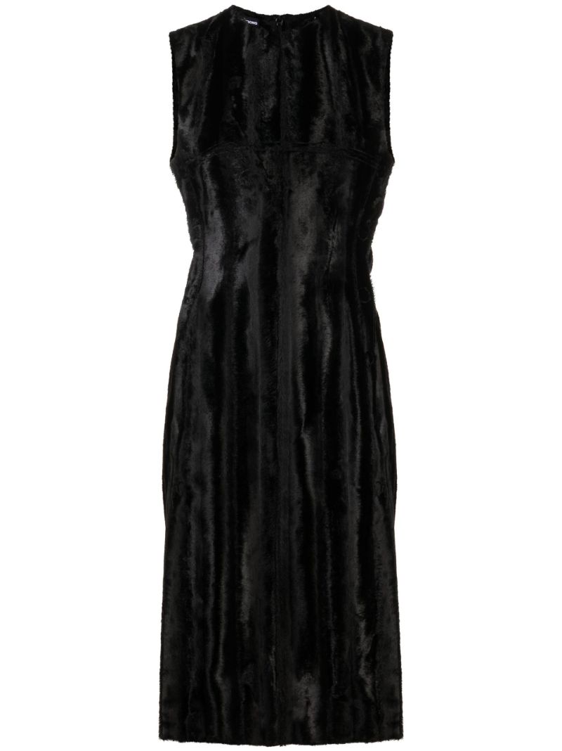 Black Velvet Midi Dress