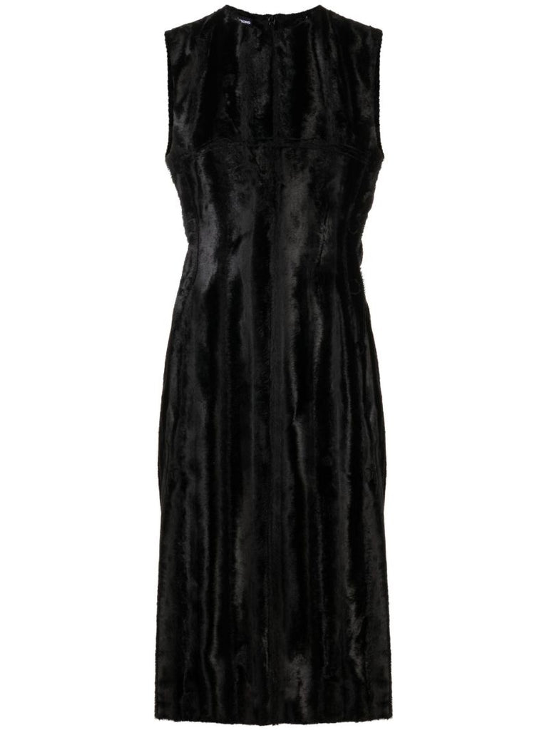 Black Velvet Midi Dress