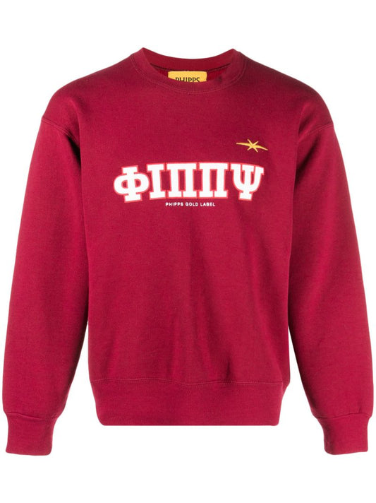 Red Logo Print Sweatshirt