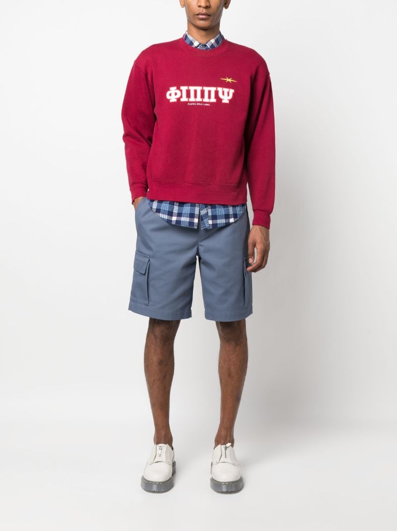 Red Logo Print Sweatshirt