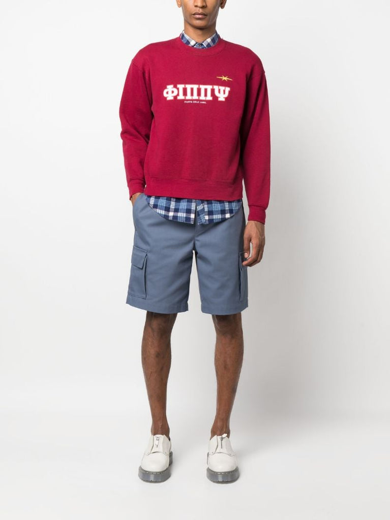 Red Logo Print Sweatshirt