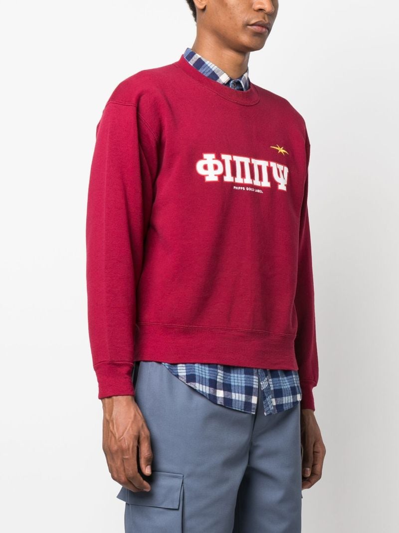 Red Logo Print Sweatshirt