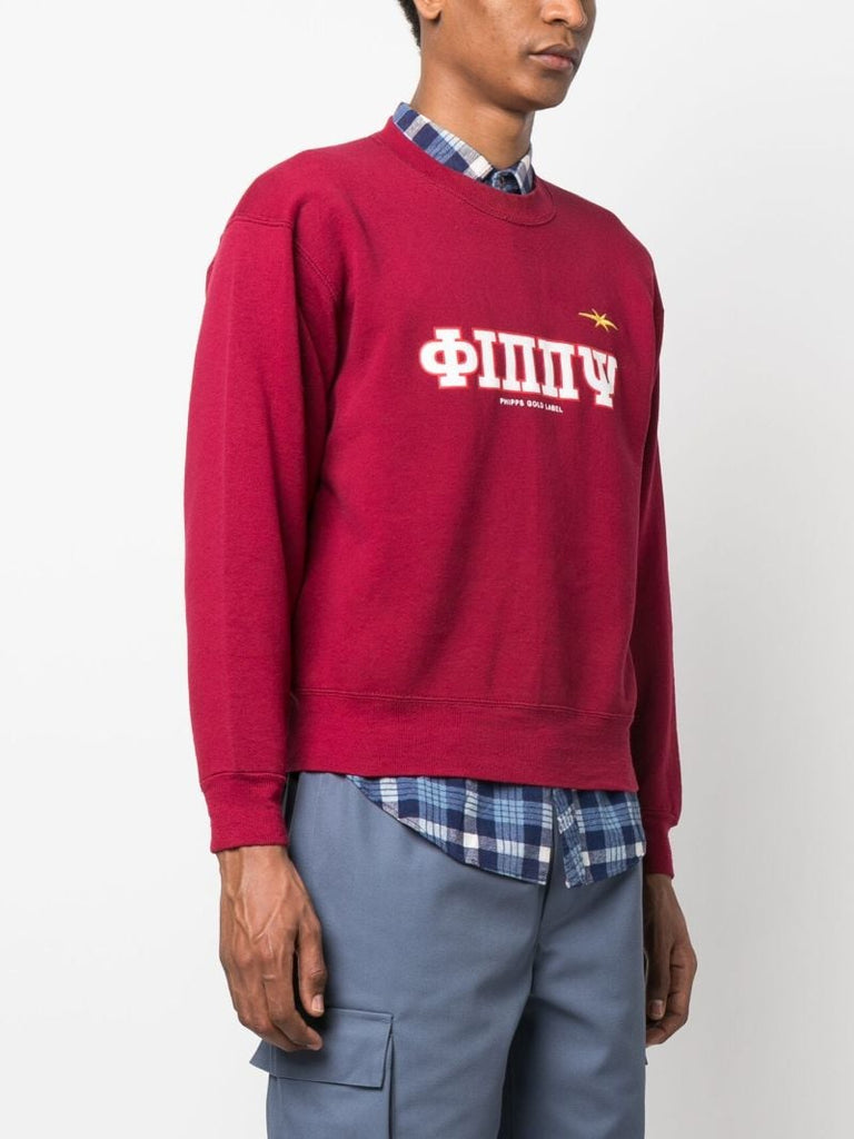 Red Logo Print Sweatshirt