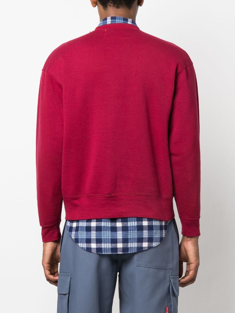 Red Logo Print Sweatshirt